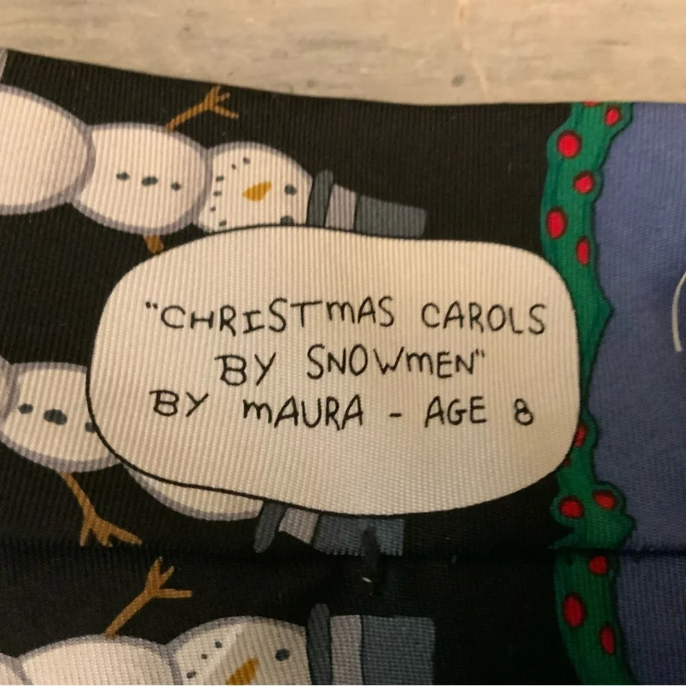 Save the Children Collection 100% Silk Snowman‎ Holiday Christmas Tie Like New